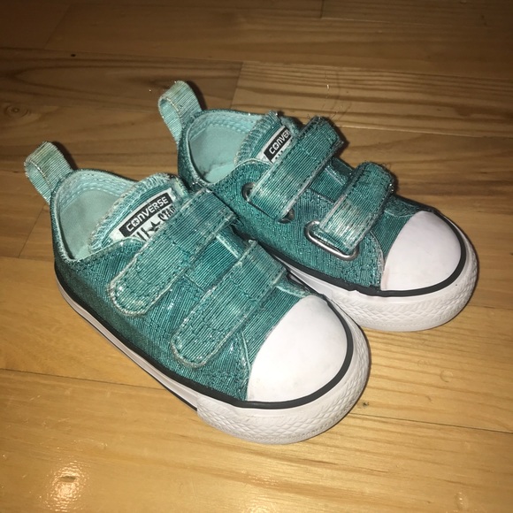Converse Other - Baby Converse Size 5 - Teal Metallic